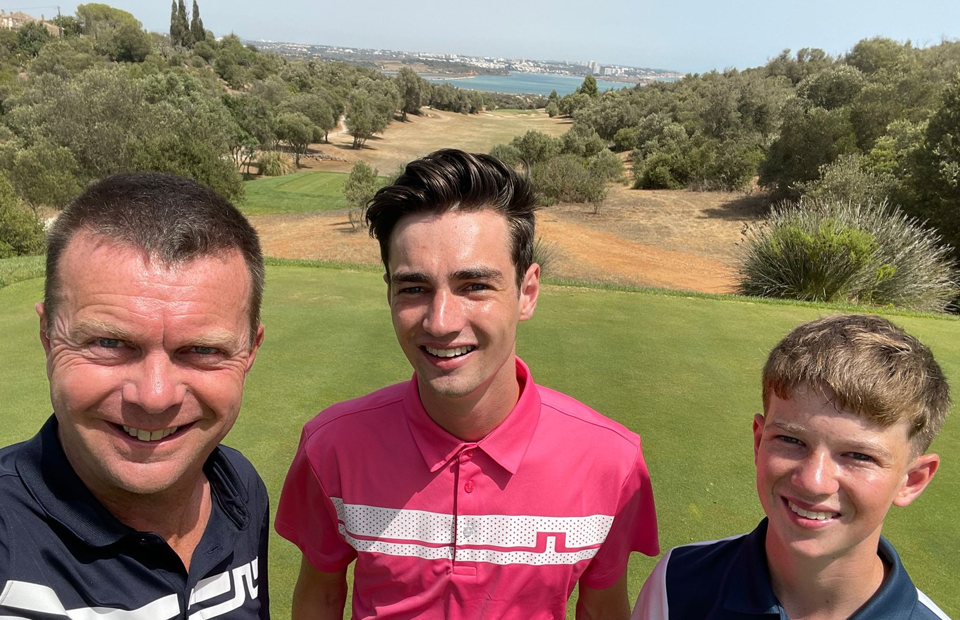 My Dad, Brother and I playing golf